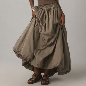 Anthropologie Taupe Maxi Skirt